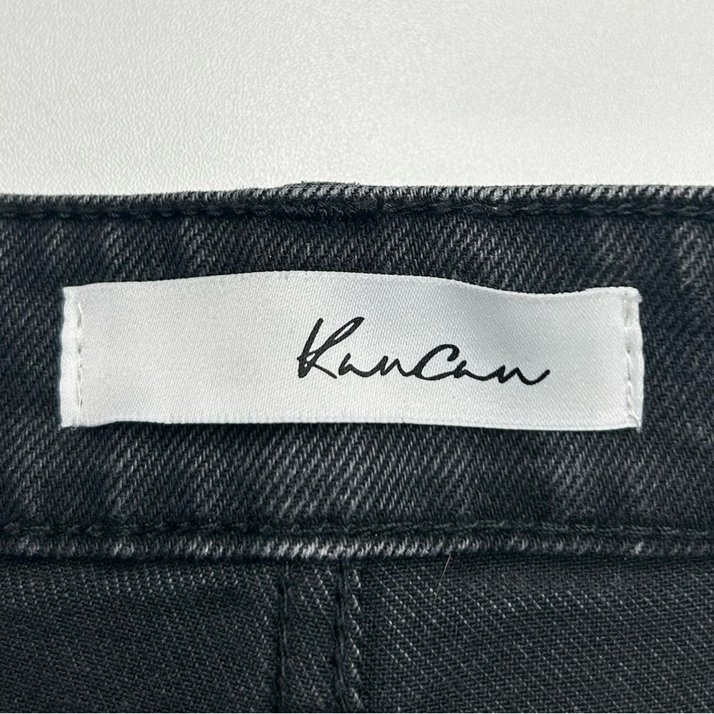 Kancan NWT Washed Black High Rise Mom Jeans Size 11/29 Stretch Denim 32x27 *READ - Picture 13 of 16